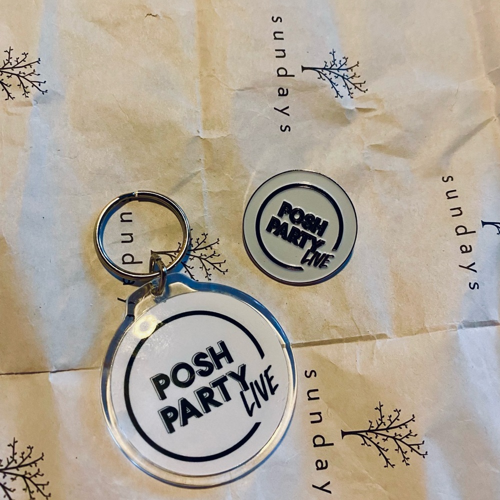 Posh Party Live Pin + Keychain